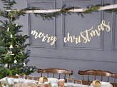 Wooden banner Merry Christmas, 87x17cm