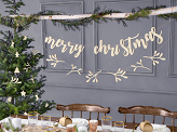 Wooden banner Merry Christmas, 87x17cm