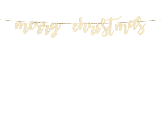 Wooden banner Merry Christmas, 87x17cm
