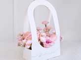 Flowerbox Best Wishes, 21.6 x 11.7 x 38.5 cm, white