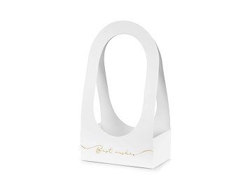 Flowerbox Best Wishes, 21.6 x 11.7 x 38.5 cm, white
