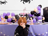 Paper decoration Spiders, 27x17 cm, black (1 pkt / 5 pc.)
