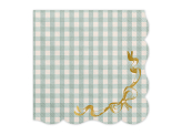 Checkered Napkins with Bow, 33x33 cm, mix (1 pkt / 12 pc.)