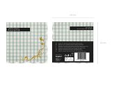 Checkered Napkins with Bow, 33x33 cm, mix (1 pkt / 12 pc.)