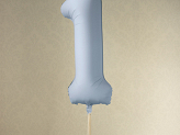 Foil Balloon Number ''1'', 86cm, misty blue