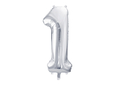 Foil Balloon Number ''1'', 86cm, silver
