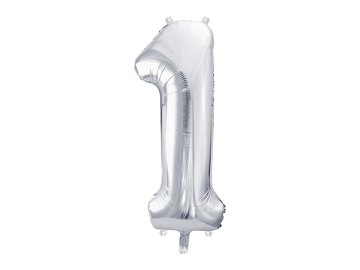 Foil Balloon Number ''1'', 86cm, silver