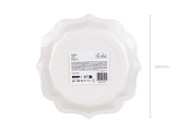 Decorative Paper Plates with Ornament, White, 26cm (1 pkt / 6 pc.)