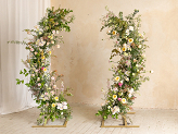 Stand with 2 Semi-Arch Bows, 200cm and 180cm - Set, Gold