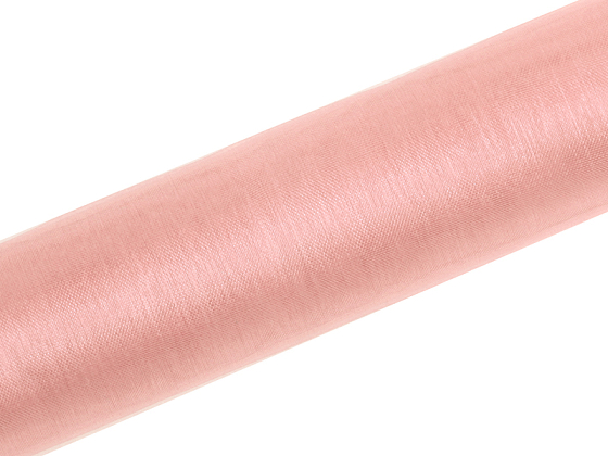 Organza Plain, pale pink, 0.16 x 9m (1 pc. / 9 lm)
