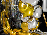 Round foil balloon, 59 cm, gold