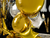 Round foil balloon, 59 cm, gold