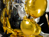 Round foil balloon, 59 cm, gold