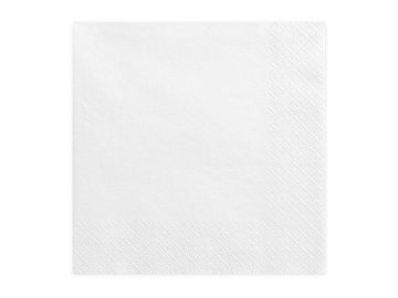 Napkins, 3 layers, white, 33x33cm (1 pkt / 20 pc.)