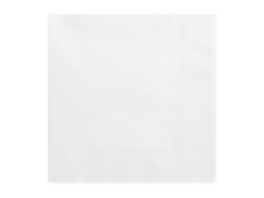Napkins, 3 layers, white, 33x33cm (1 pkt / 20 pc.)