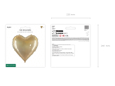 Foil Balloon Heart XXL, 136x129 cm, gold