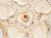 Paper plates Heart, 26x24.5 cm, mix (1 pkt / 6 pc.)