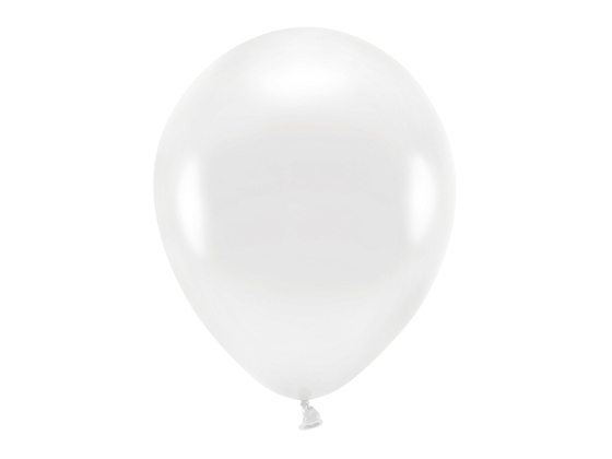Eco Balloons 30cm metallic, white (1 pkt / 10 pc.)