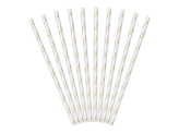 Paper Straws, gold, 19.5cm (1 pkt / 10 pc.)