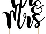 Cake topper Mr&Mrs, 25.5cm