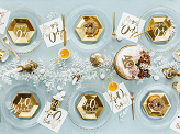 Plates 40th Birthday, gold, 20cm (1 pkt / 6 pc.)