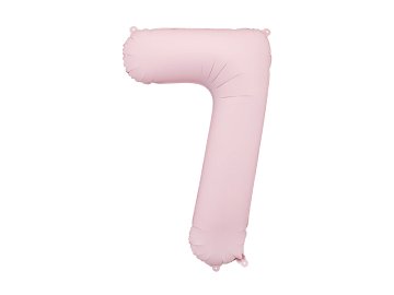 Foil Balloon Number ''7'', 86cm, light pink