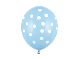 Balloons 30cm, Dots, Pastel Baby Blue (1 pkt / 6 pc.)