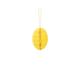 Paper decoration honeycomb Egg, yellow, 12 cm