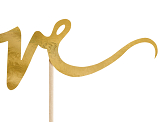 Cake topper Love, gold, 17cm