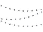 Garland Stars, silver, 3.6m