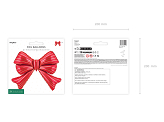 Foil balloon Bow XXL, 139x111 cm, red