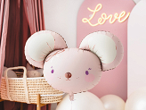 Foil balloon Mouse, 96x64 cm, light pink