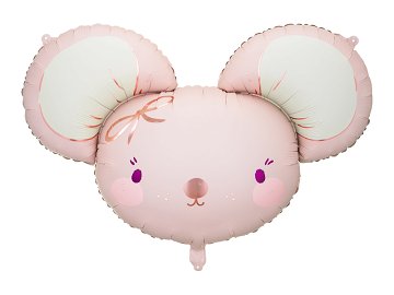 Foil balloon Mouse, 96x64 cm, light pink