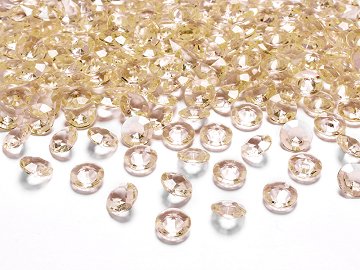 Diamond confetti, gold, 12mm (1 pkt / 100 pc.)