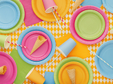 Paper Plates, light blue, 23 cm (1 pkt / 6 pc.)