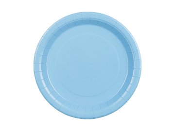 Paper Plates, light blue, 23 cm (1 pkt / 6 pc.)