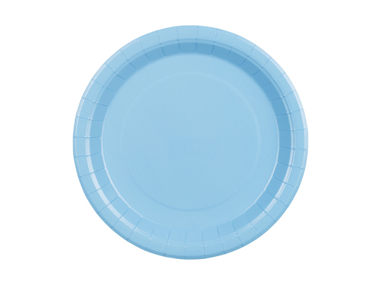 Paper Plates, light blue, 23 cm (1 pkt / 6 pc.)