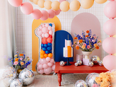 Number Frame '1' for Latex Balloons, 126cm, Silver