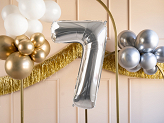Foil Balloon Number ''7'', 72cm, silver