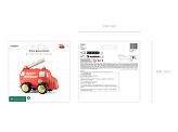 Foil balloon Fire truck, mix, 67x53 cm