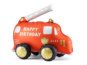 Foil balloon Fire truck, mix, 67x53 cm