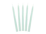 Taper candle, matt, sage, 24cm (1 pkt / 10 pc.)