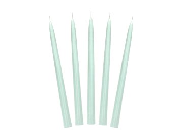 Taper candle, matt, sage, 24cm (1 pkt / 10 pc.)