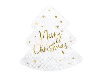 Napkins Christmas tree - Merry Christmas, 16x16.5cm (1 pkt / 20 pc.)