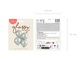 Glossy Balloons 46cm, silver (1 pkt / 5 pc.)