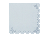Ruffled napkins, 33x33 cm, misty blue (1 pkt / 12 pc.)