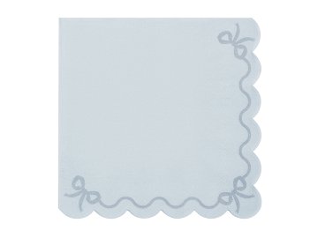 Ruffled napkins, 33x33 cm, misty blue (1 pkt / 12 pc.)