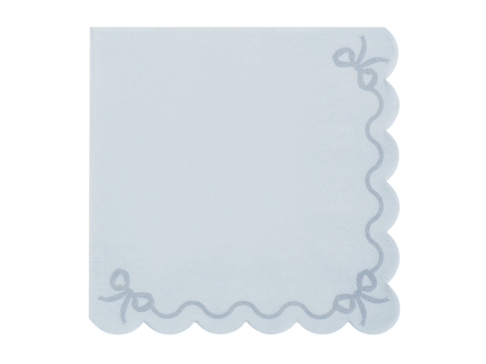 Ruffled napkins, 33x33 cm, misty blue (1 pkt / 12 pc.)