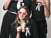 Heart-shaped Glasses with Pearls, pink