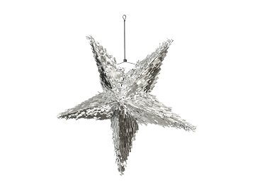 Foldable Pinata - Star, 68x68x30cm, silver